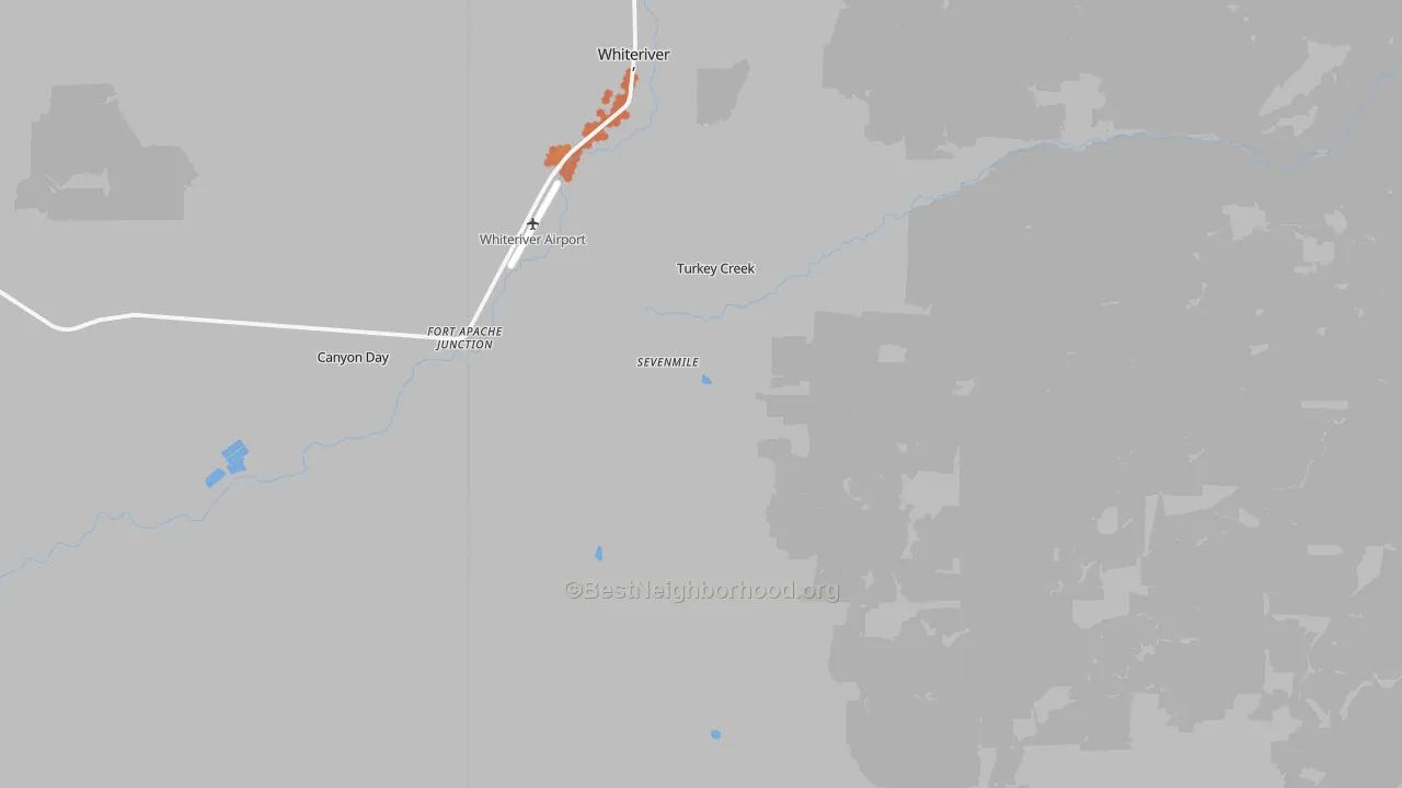 Bike Grade map of Fort Apache, AZ