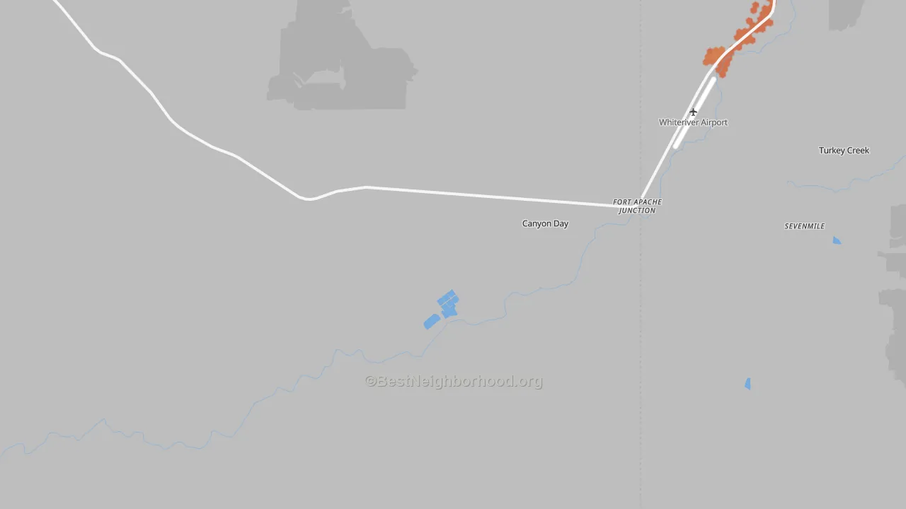 Bike Grade map of Fort Apache Junction, AZ