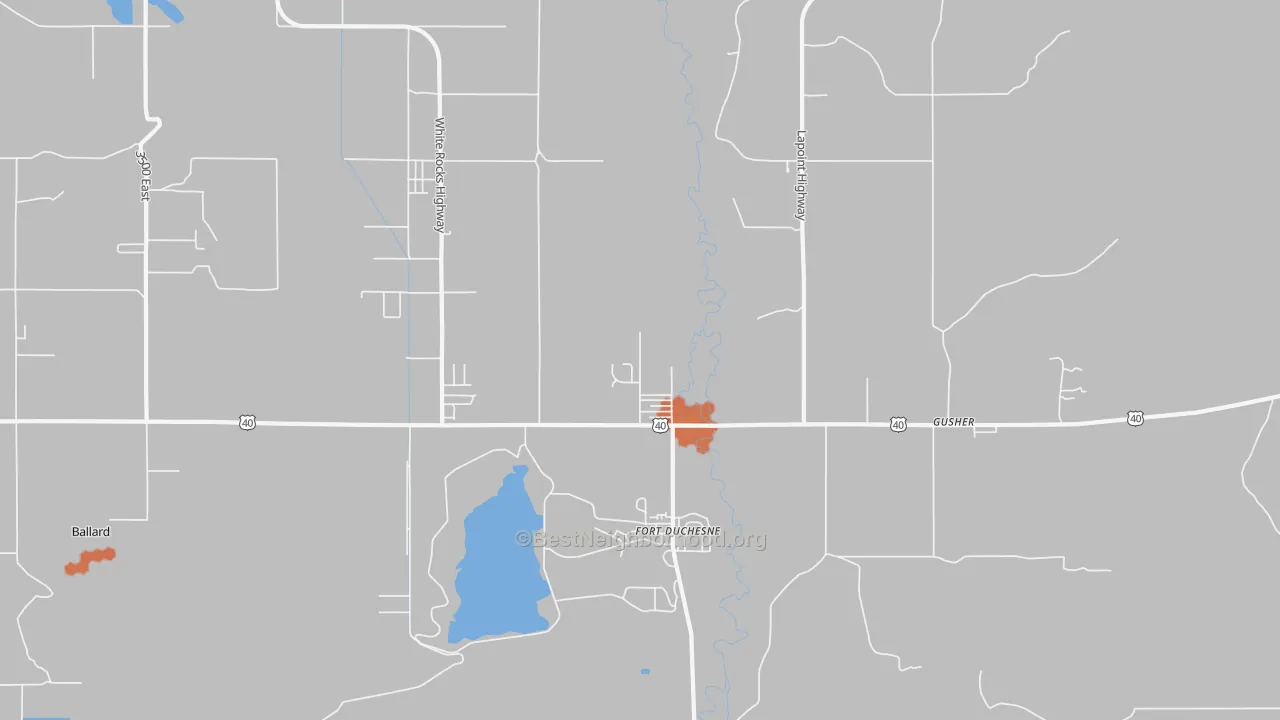 Bike Grade map of Fort Duchesne, UT
