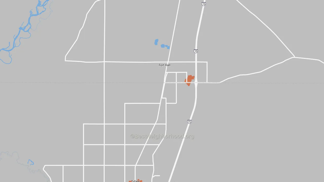 Bike Grade map of Fort Hall, ID