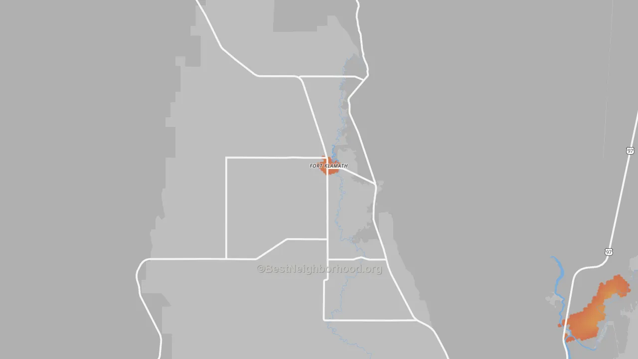 Bike Grade map of Fort Klamath, OR
