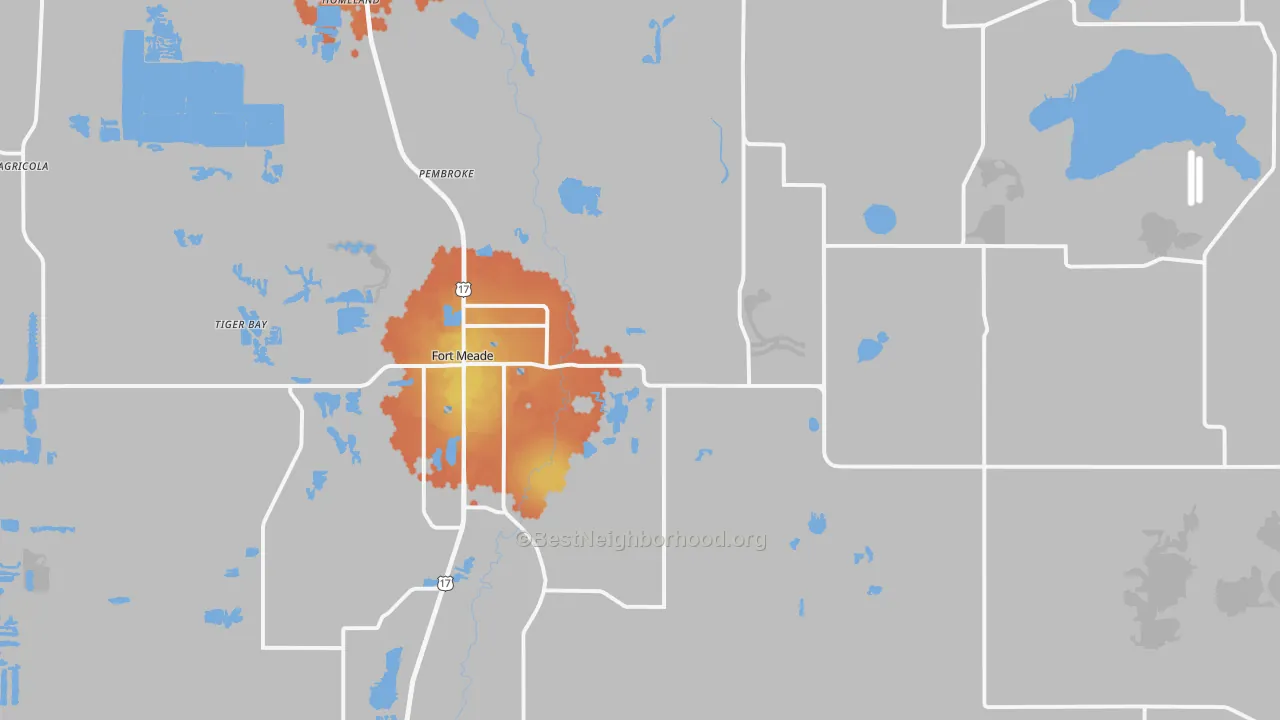 Bike Grade map of Fort Meade, FL