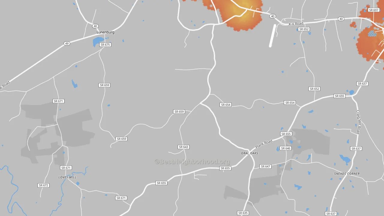 Bike Grade map of Fort Mitchell, VA