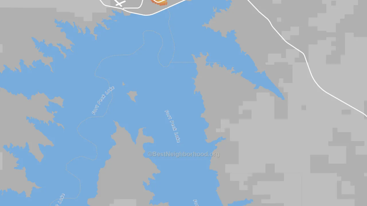 Bike Grade map of Fort Peck, MT
