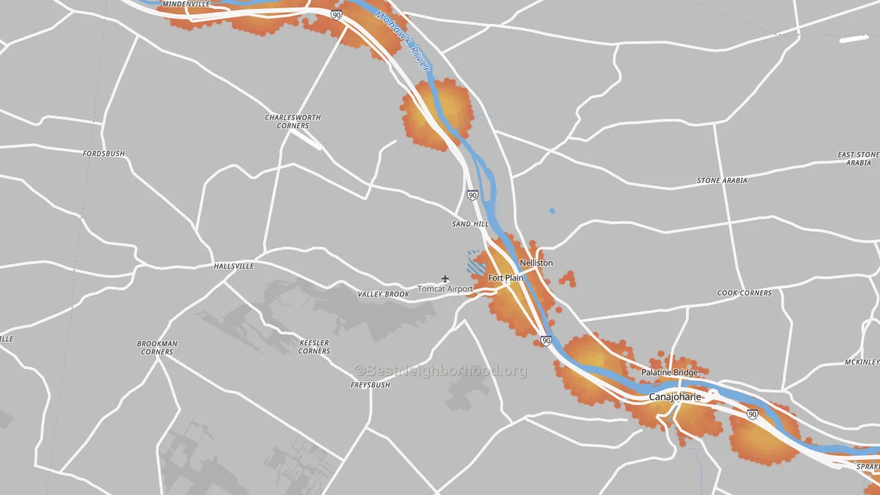Bike Grade map of Fort Plain, NY