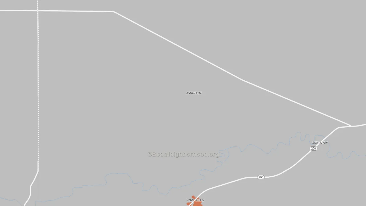 Bike Grade map of Fort Shaw, MT