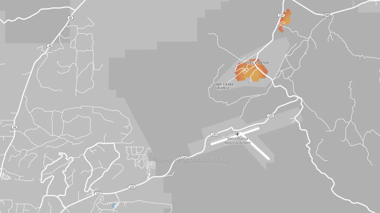 Bike Grade map of Fort Stanton, NM