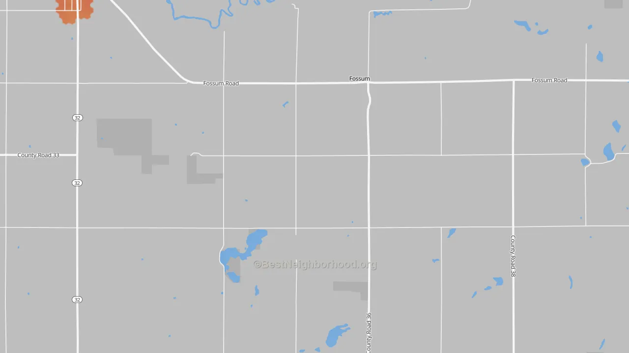 Bike Grade map of Fossum, MN