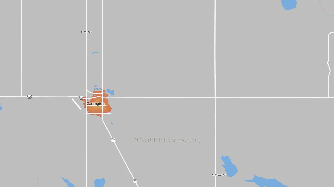 Bike Grade map of Foster County, ND