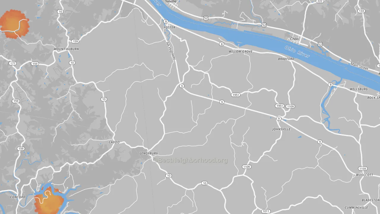 Bike Grade map of Foster, KY