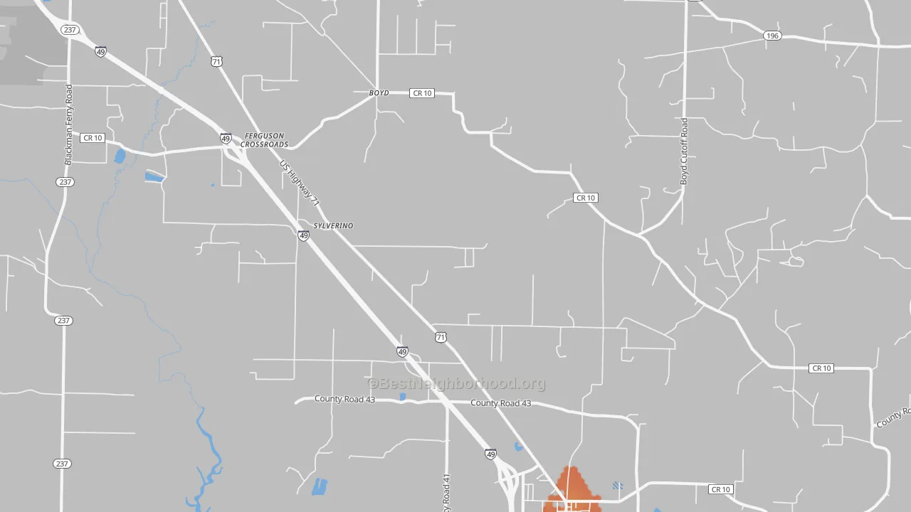 Bike Grade map of Fouke, AR