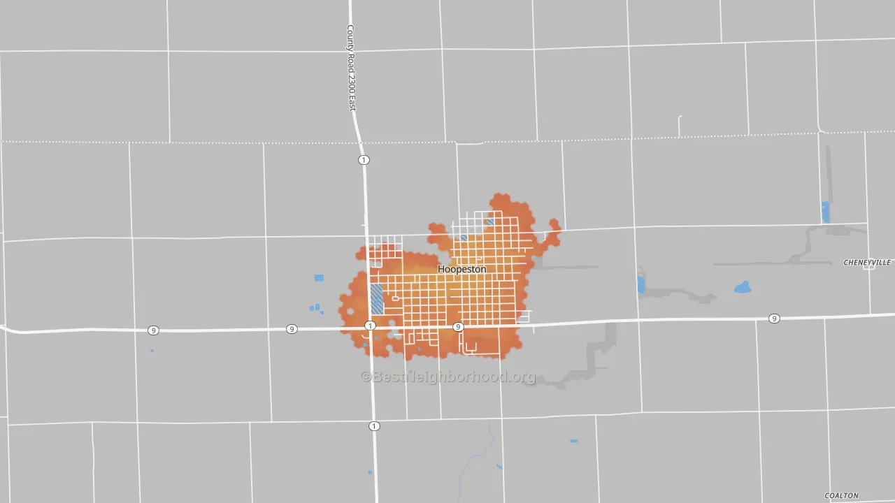 Bike Grade map of Fountain Creek, IL