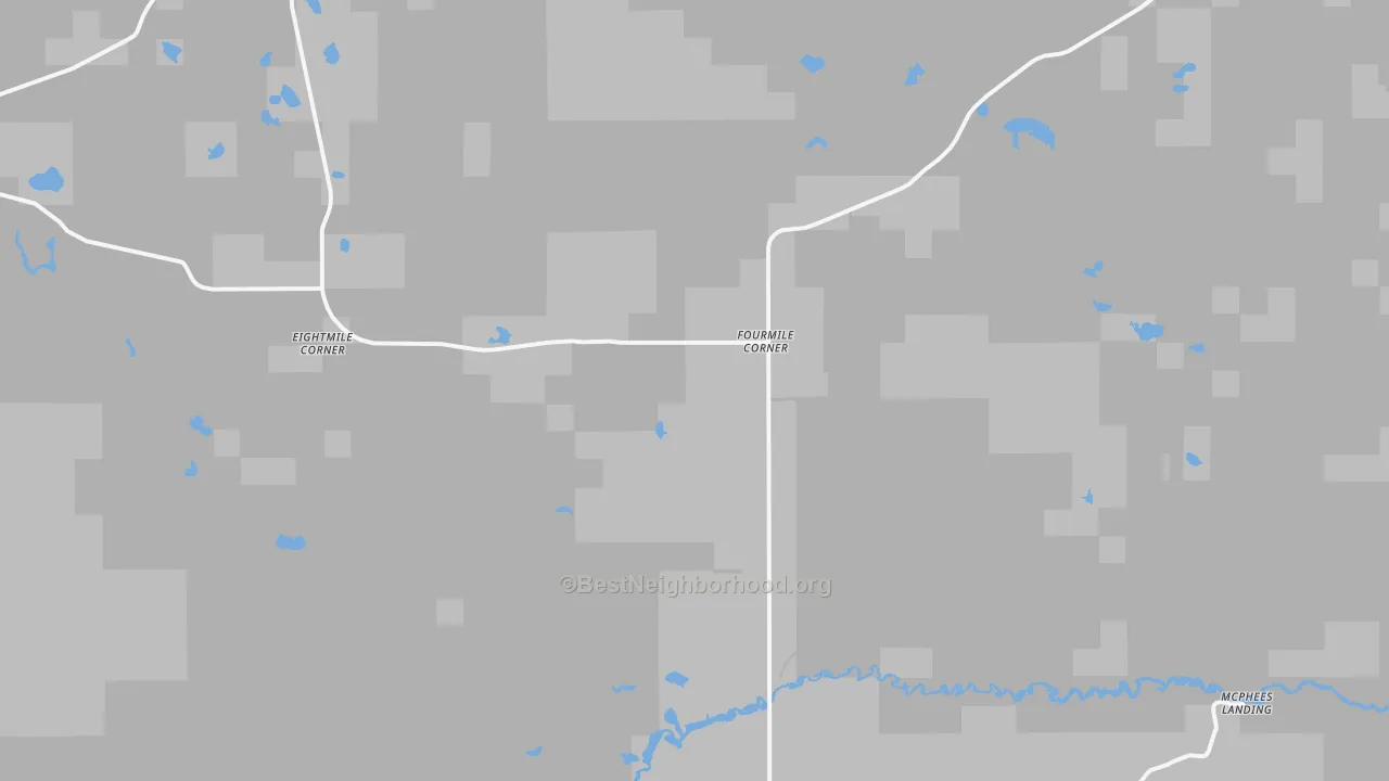 Bike Grade map of Fourmile Corner, MI