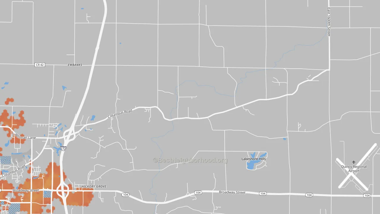 Bike Grade map of Fowler, IL