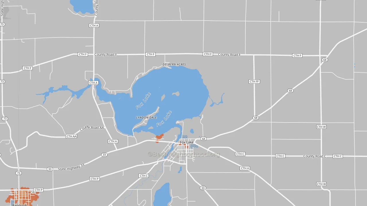 Bike Grade map of Fox Lake, WI