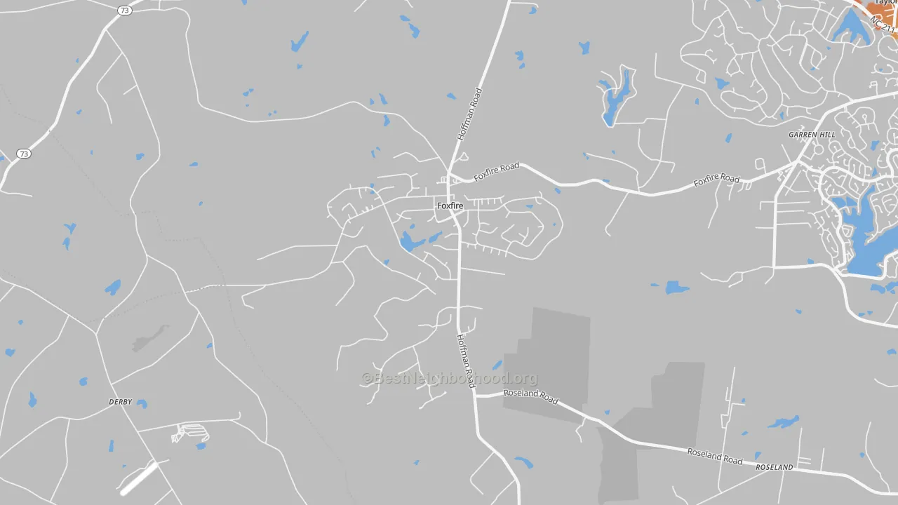 Bike Grade map of Foxfire, NC