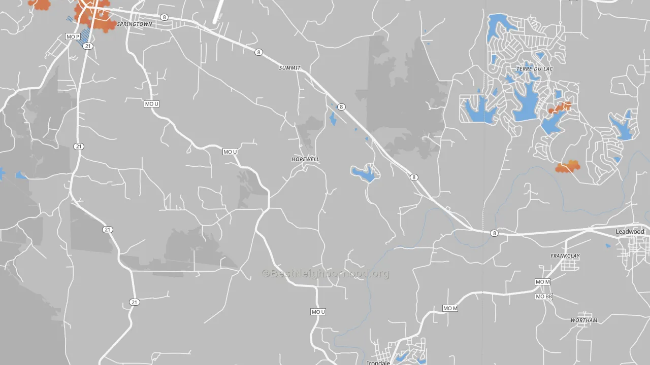 Bike Grade map of Frankclay, MO