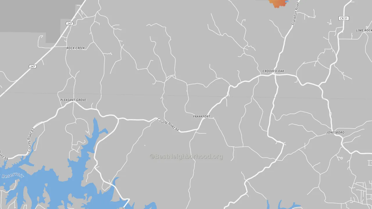 Bike Grade map of Frankfort, AL