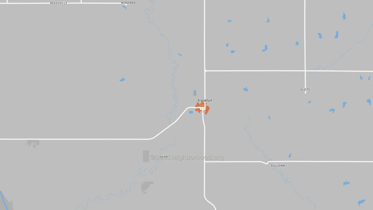 Bike Grade map of Frankfort, KS