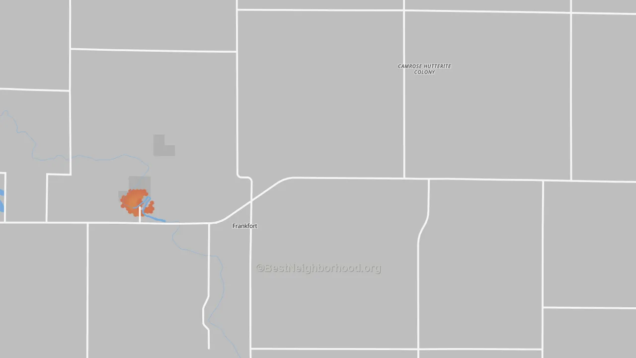 Bike Grade map of Frankfort, SD