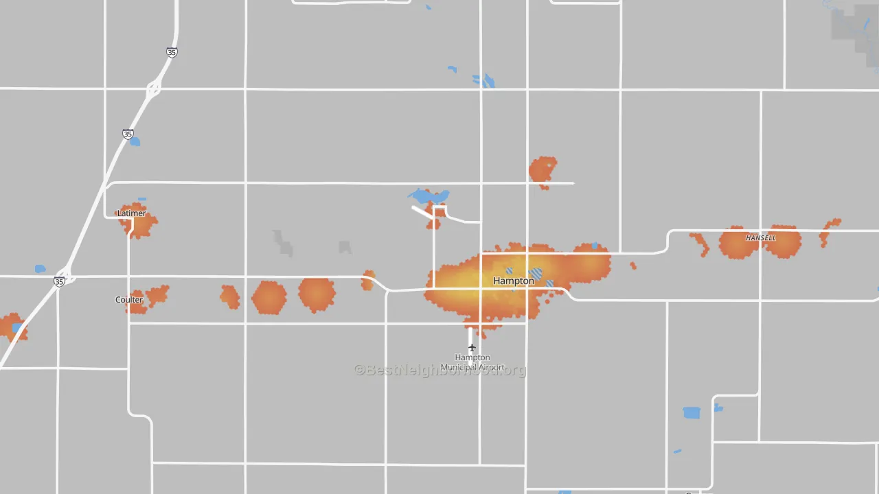 Bike Grade map of Franklin County, IA