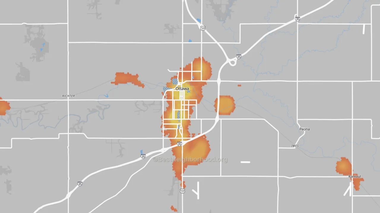 Bike Grade map of Franklin County, KS