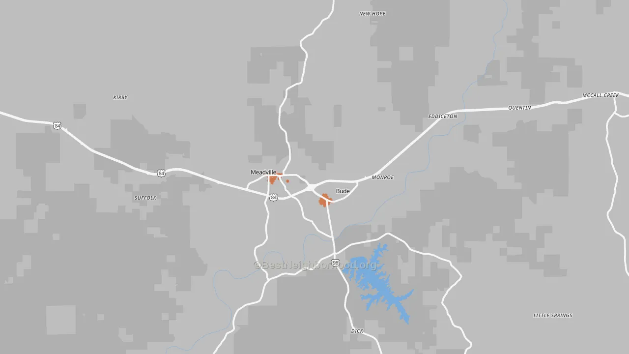 Bike Grade map of Franklin County, MS