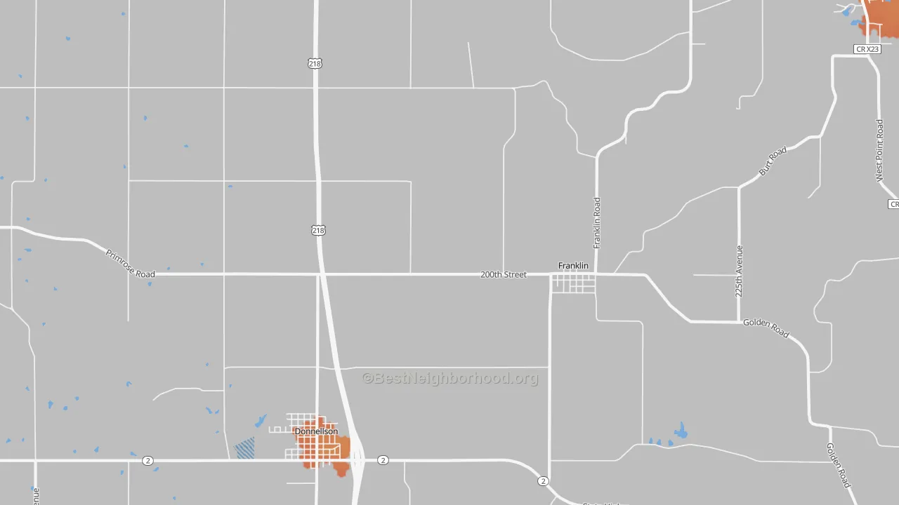 Bike Grade map of Franklin, IA
