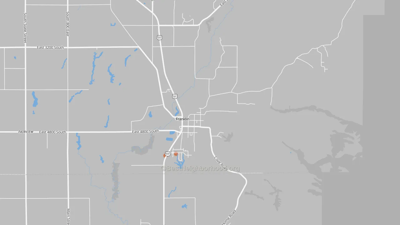 Bike Grade map of Franklin, ID