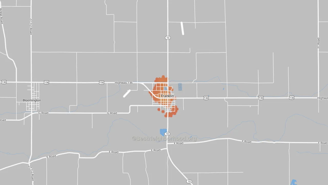 Bike Grade map of Franklin, NE