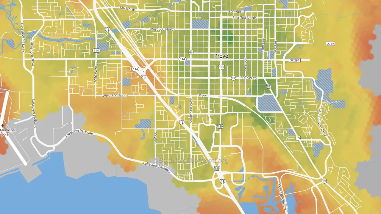 Bike Grade map of Franklin South, Provo, UT