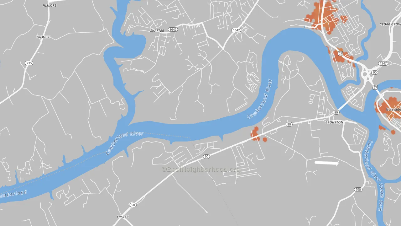 Bike Grade map of Frazer, KY