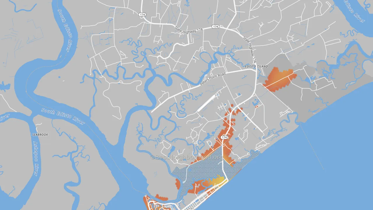 Bike Grade map of Freedman, SC