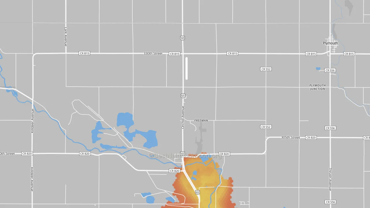 Bike Grade map of Freeman, IA