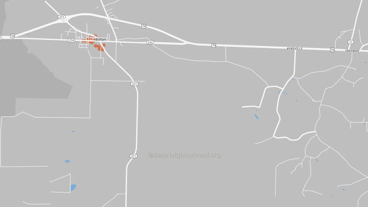 Bike Grade map of Freeman, NC
