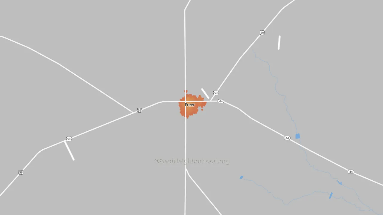 Bike Grade map of Freer, TX