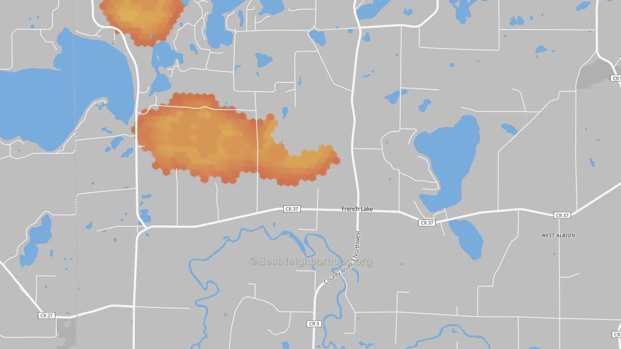 Bike Grade map of French Lake, MN