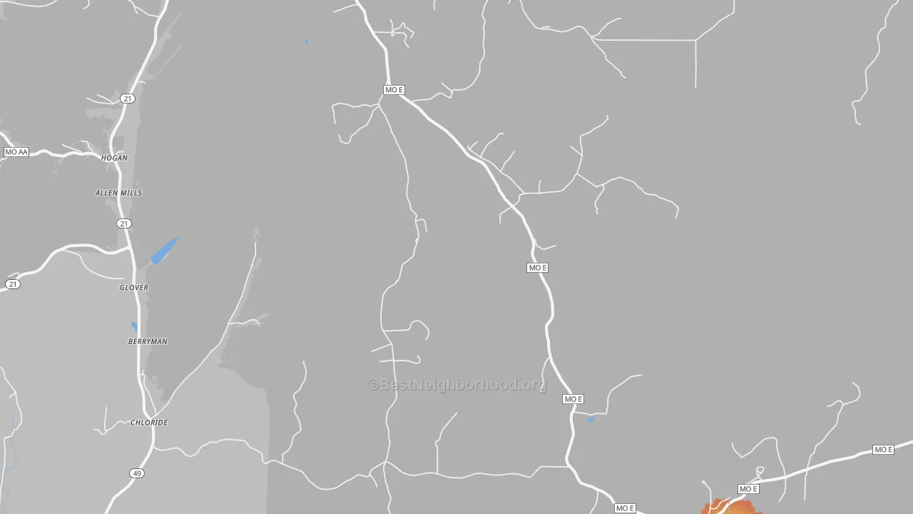 Bike Grade map of French Mills, MO