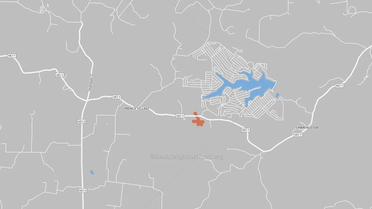 Bike Grade map of French Village, MO