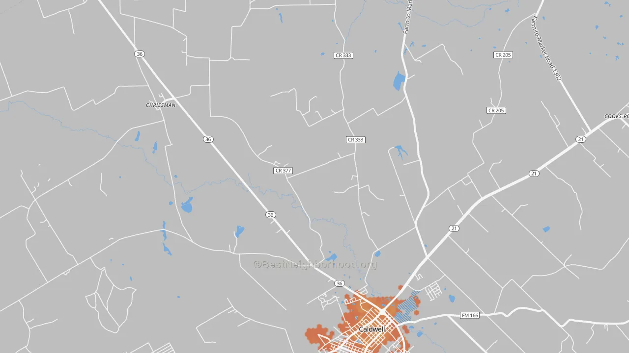Bike Grade map of Frenstat, TX