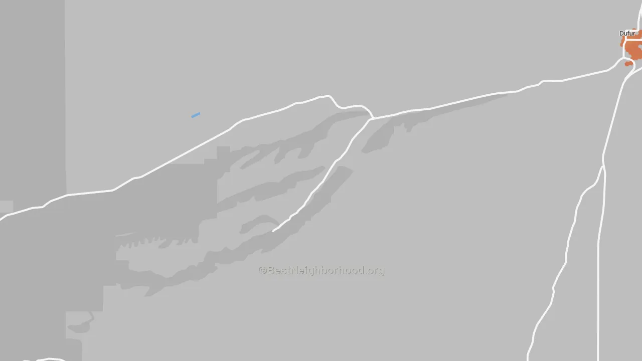 Bike Grade map of Friend, OR
