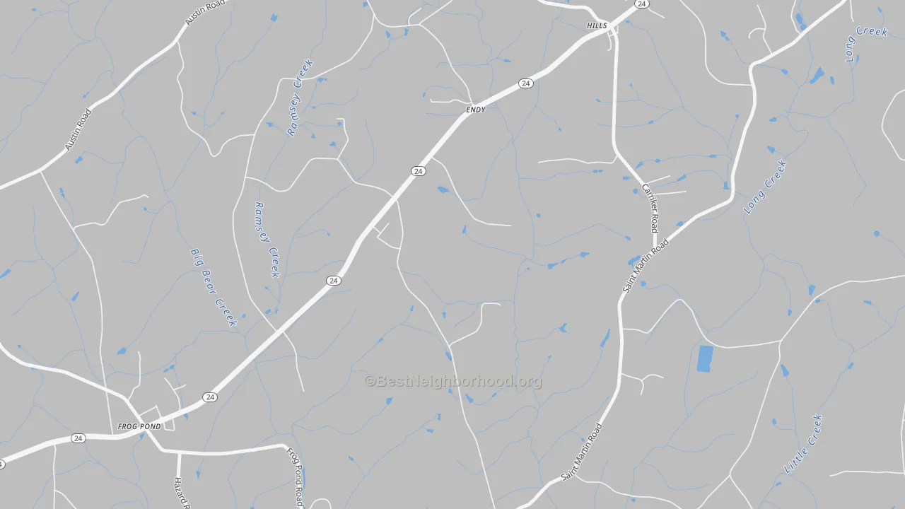 Bike Grade map of Frog Pond, NC