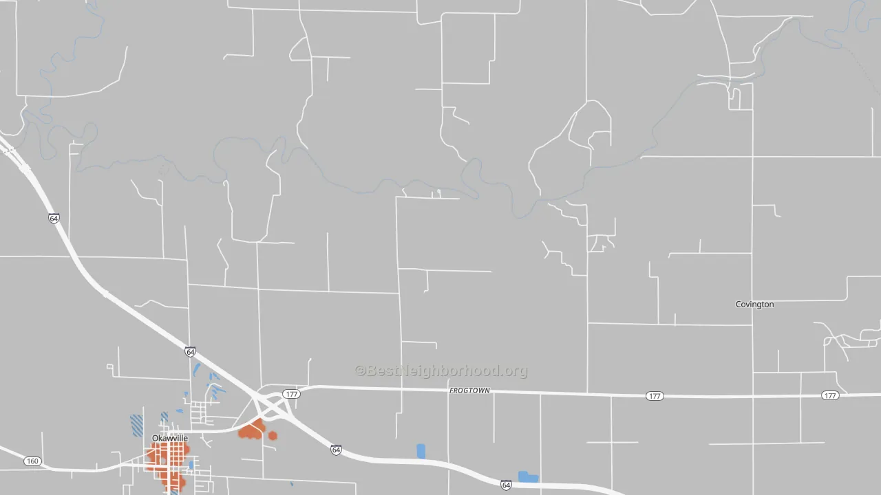 Bike Grade map of Frogtown, IL