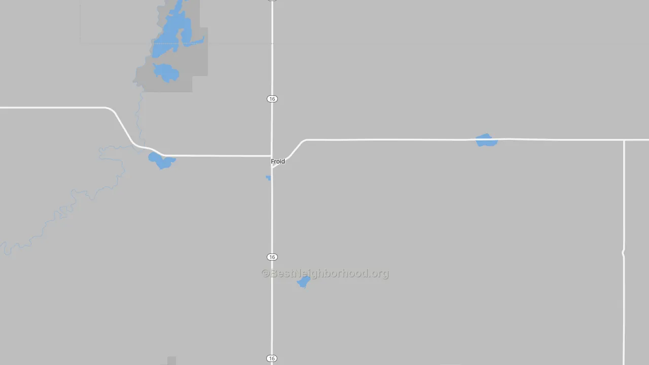 Bike Grade map of Froid, MT