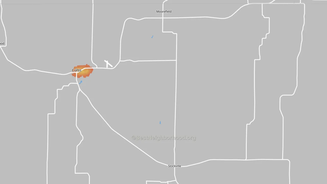 Bike Grade map of Frontier County, NE