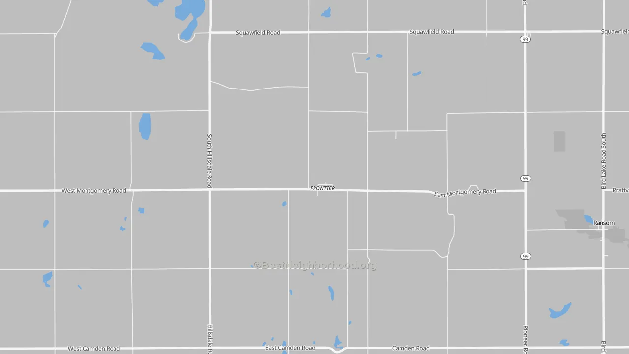 Bike Grade map of Frontier, MI