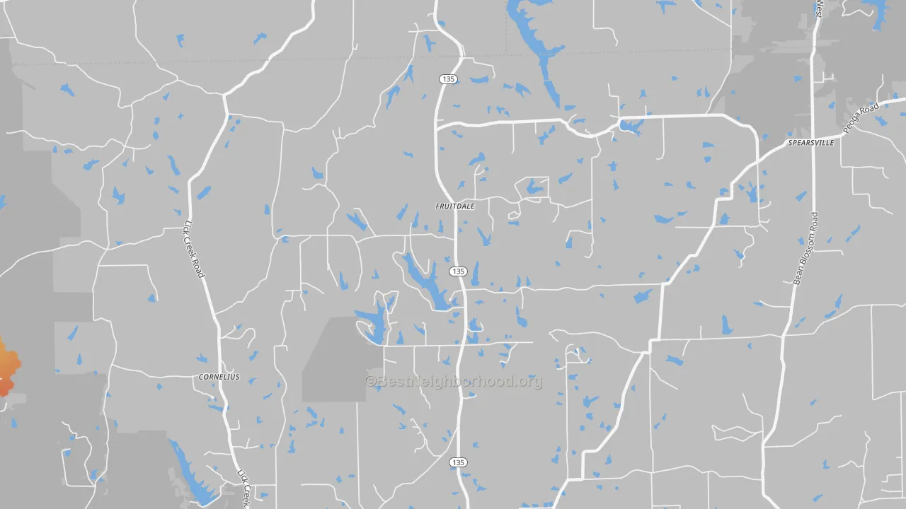 Bike Grade map of Fruitdale, IN