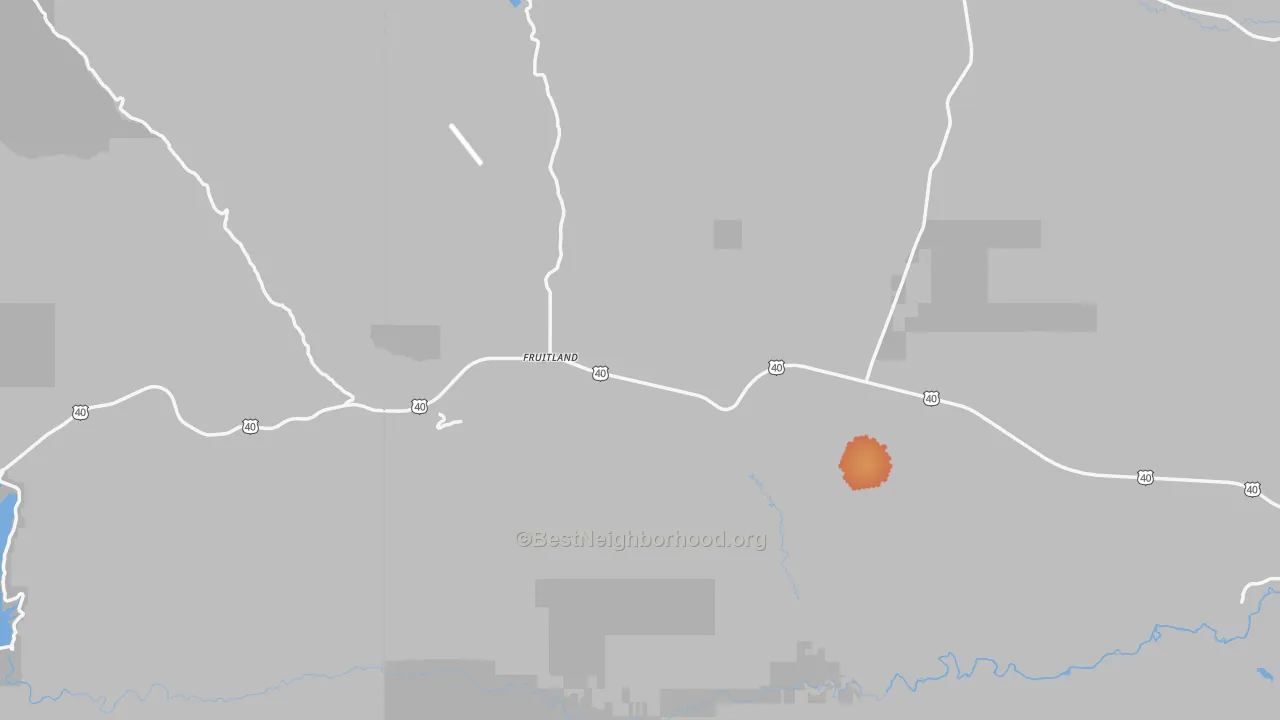 Bike Grade map of Fruitland, UT
