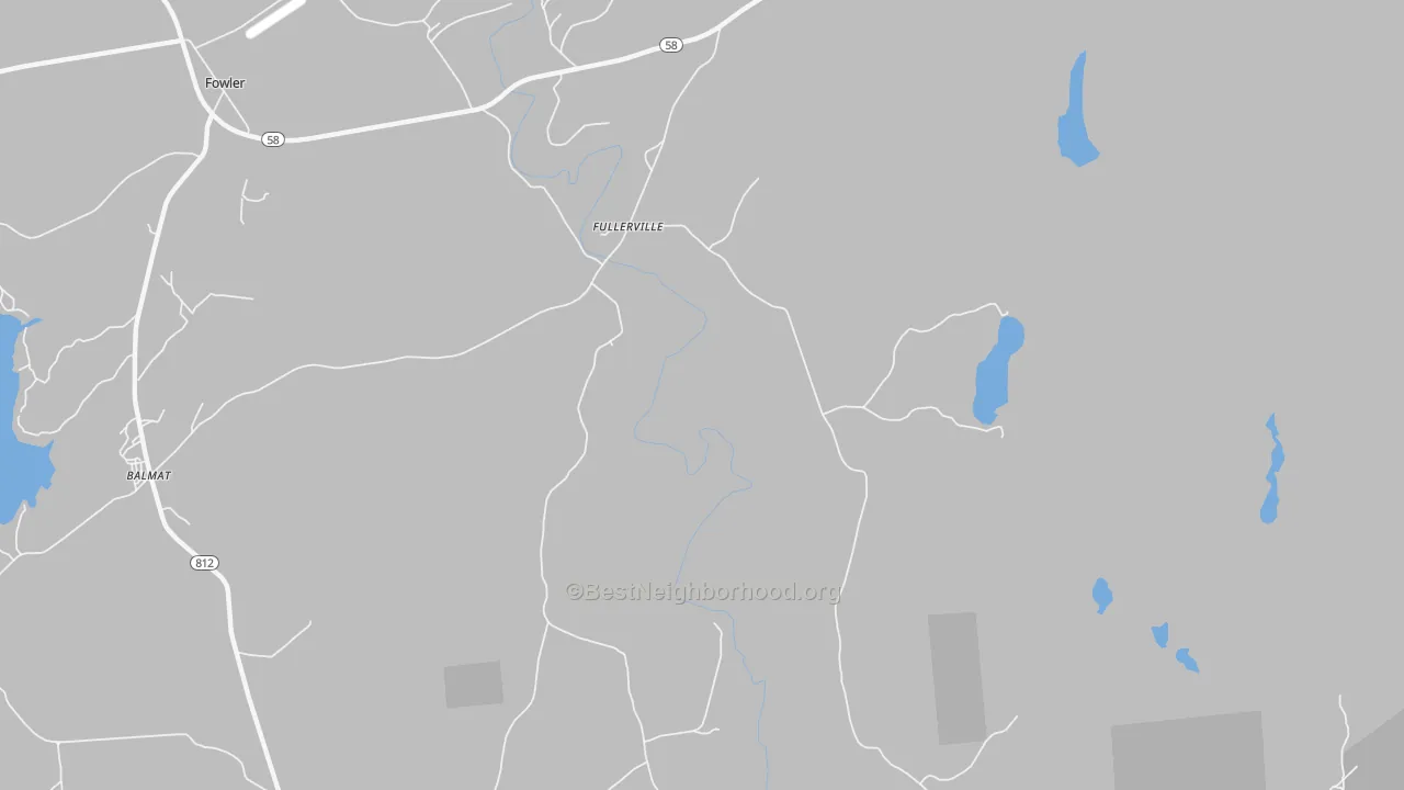Bike Grade map of Fullerville, NY
