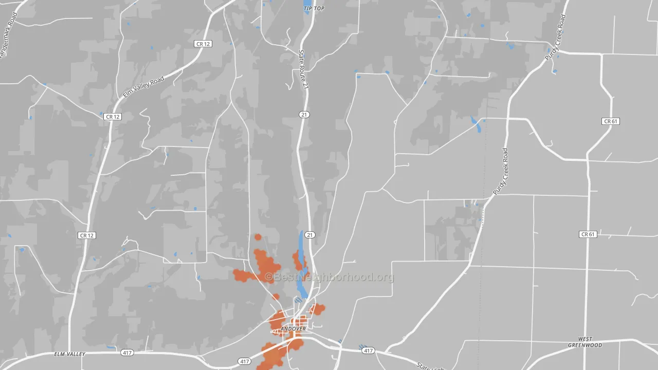 Bike Grade map of Fulmer Valley, NY